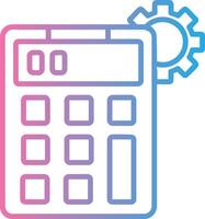 Calculator Line Gradient Icon Design vector