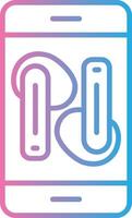 Smartphone Line Gradient Icon Design vector