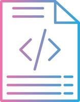 Coding Line Gradient Icon Design vector