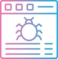 Bug Line Gradient Icon Design vector