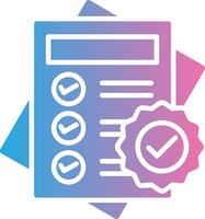 Notes Glyph Gradient Icon Design vector