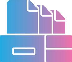 Files Glyph Gradient Icon Design vector