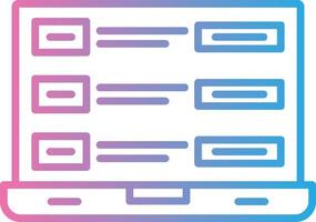 Tasks Line Gradient Icon Design vector