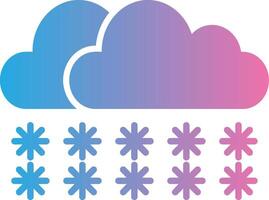 Snow Glyph Gradient Icon Design vector