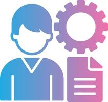 Management Glyph Gradient Icon Design vector