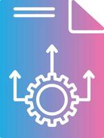 Workflow Glyph Gradient Icon Design vector