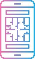 Maze Line Gradient Icon Design vector