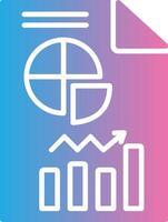 Analytics Glyph Gradient Icon Design vector
