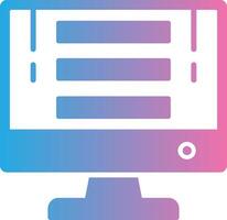 Computer Glyph Gradient Icon Design vector