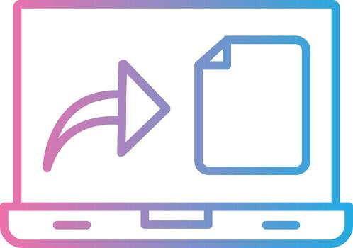 archivo línea degradado icono diseño vector