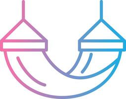 Hammock Line Gradient Icon Design vector