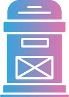 Postbox Glyph Gradient Icon Design vector