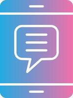 Chatting Glyph Gradient Icon Design vector