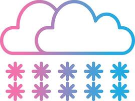 Snow Line Gradient Icon Design vector