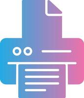 Printer Glyph Gradient Icon Design vector