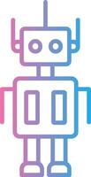 Robot Line Gradient Icon Design vector