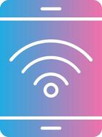 Wifi Glyph Gradient Icon Design vector