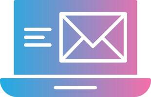 Email Glyph Gradient Icon Design vector