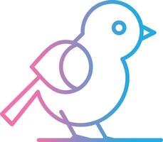 Bird Line Gradient Icon Design vector