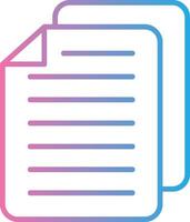 File Line Gradient Icon Design vector
