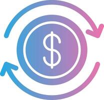 Business Continuity Glyph Gradient Icon Design vector