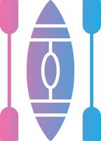 Canoe Glyph Gradient Icon Design vector