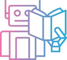 Robot Line Gradient Icon Design vector