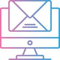 Mail Line Gradient Icon Design vector