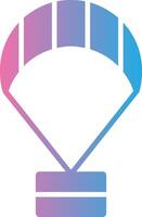Paragliding Glyph Gradient Icon Design vector