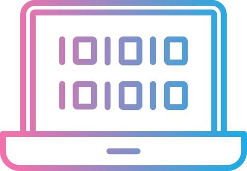 binario código línea degradado icono diseño vector