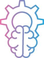 Brain Line Gradient Icon Design vector