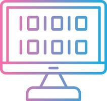 Algorithm Line Gradient Icon Design vector