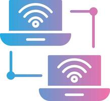 Local Area Network Glyph Gradient Icon Design vector