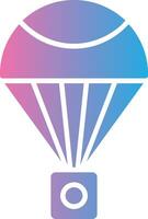 Parachute Glyph Gradient Icon Design vector