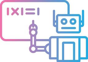 Teaching Line Gradient Icon Design vector
