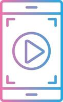 Smartphone Line Gradient Icon Design vector