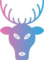 Deer Glyph Gradient Icon Design vector