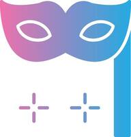 Mask Glyph Gradient Icon Design vector