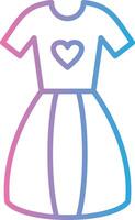 Dress Line Gradient Icon Design vector