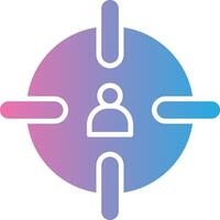 Headshot Glyph Gradient Icon Design vector