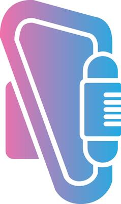 Carabiner Glyph Gradient Icon Design