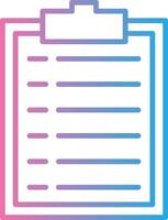 Clipboard Line Gradient Icon Design vector