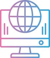 Worldwide Line Gradient Icon Design vector