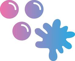 bolas de pintura glifo degradado icono diseño vector