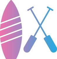 Paddle Board Glyph Gradient Icon Design vector