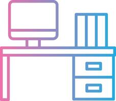 Office Line Gradient Icon Design vector