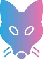 Fox Glyph Gradient Icon Design vector