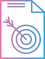 Target Line Gradient Icon Design vector
