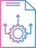 Workflow Line Gradient Icon Design vector