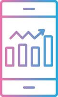 Bar Analytics Line Gradient Icon Design vector